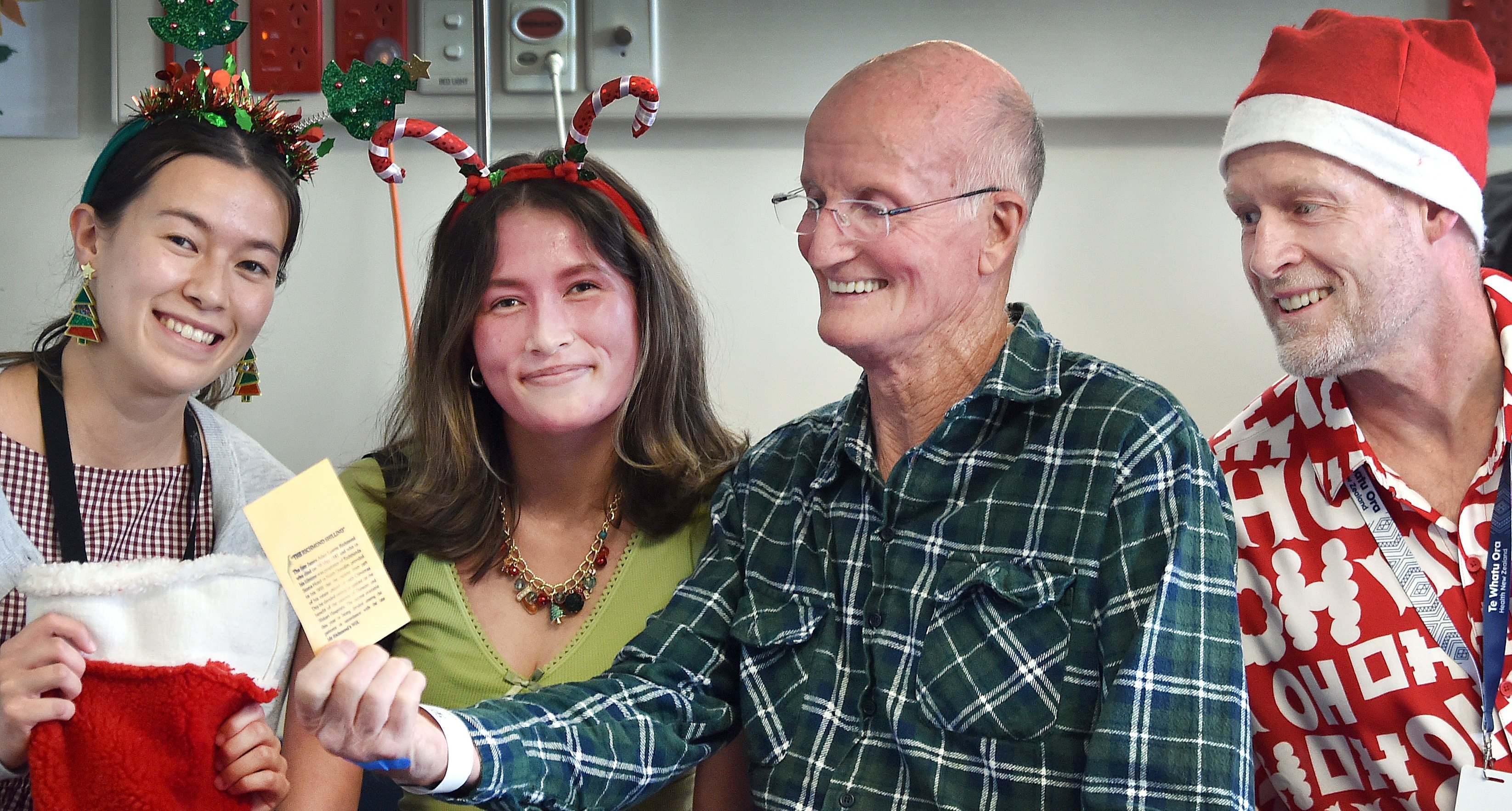 Health New Zealand Southern planned care district manager Nigel Copson (right) and his daughters...
