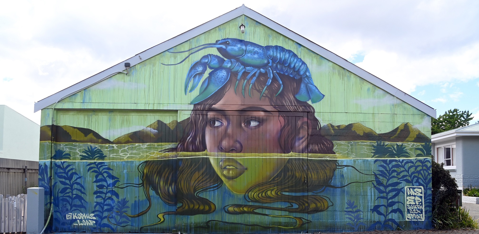 Former Wānaka artist Meep’s piece in Te Anau’s main street features a much-loved piece of kai...
