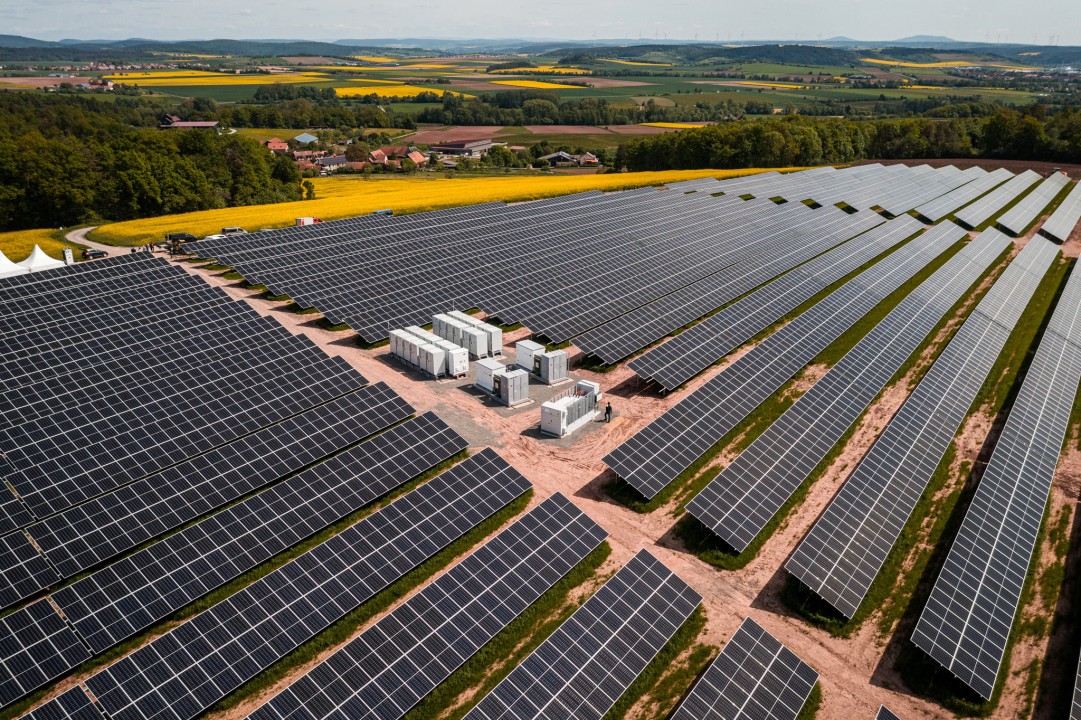 An example of a large-scale battery storage system at a solar farm in Bavaria. Photo: Rolls-Royce