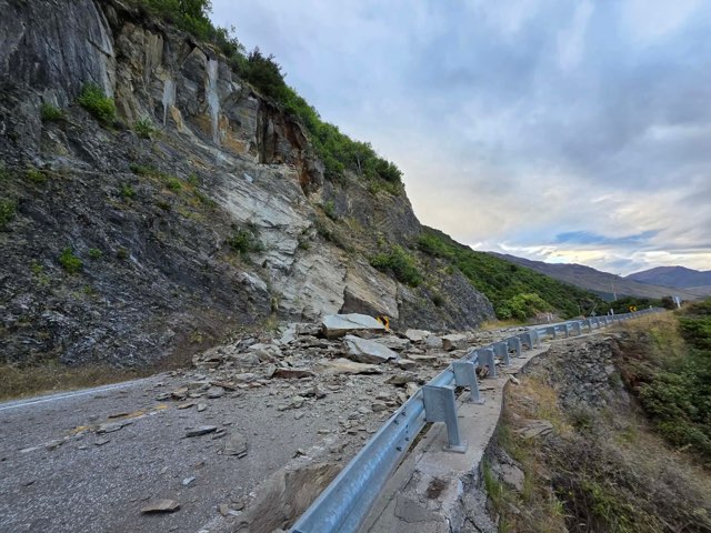 The slip was discovered overnight. PHOTO: NZTA