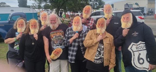 Craig Stare with a few masked friends. Photo: Facebook