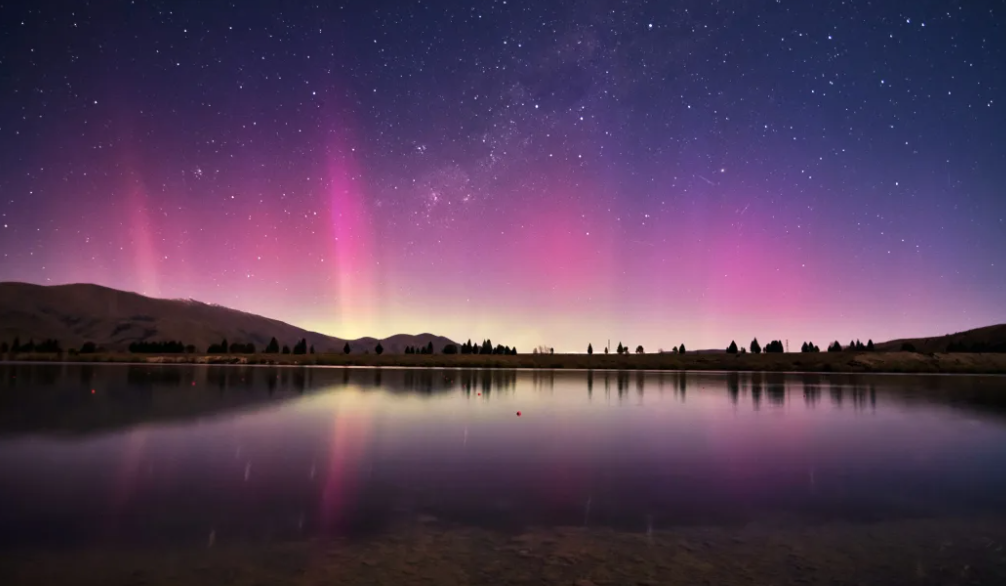 The aurora captured in Twizel. Photo: Jeff Ng / supplied