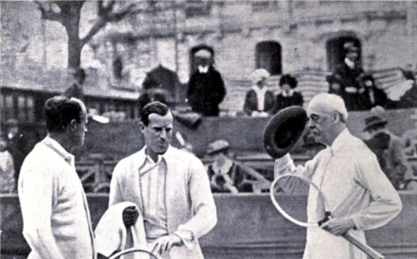 Anthony Wilding (middle) in 1914. He was a world No 1 and considered the first tennis superstar....