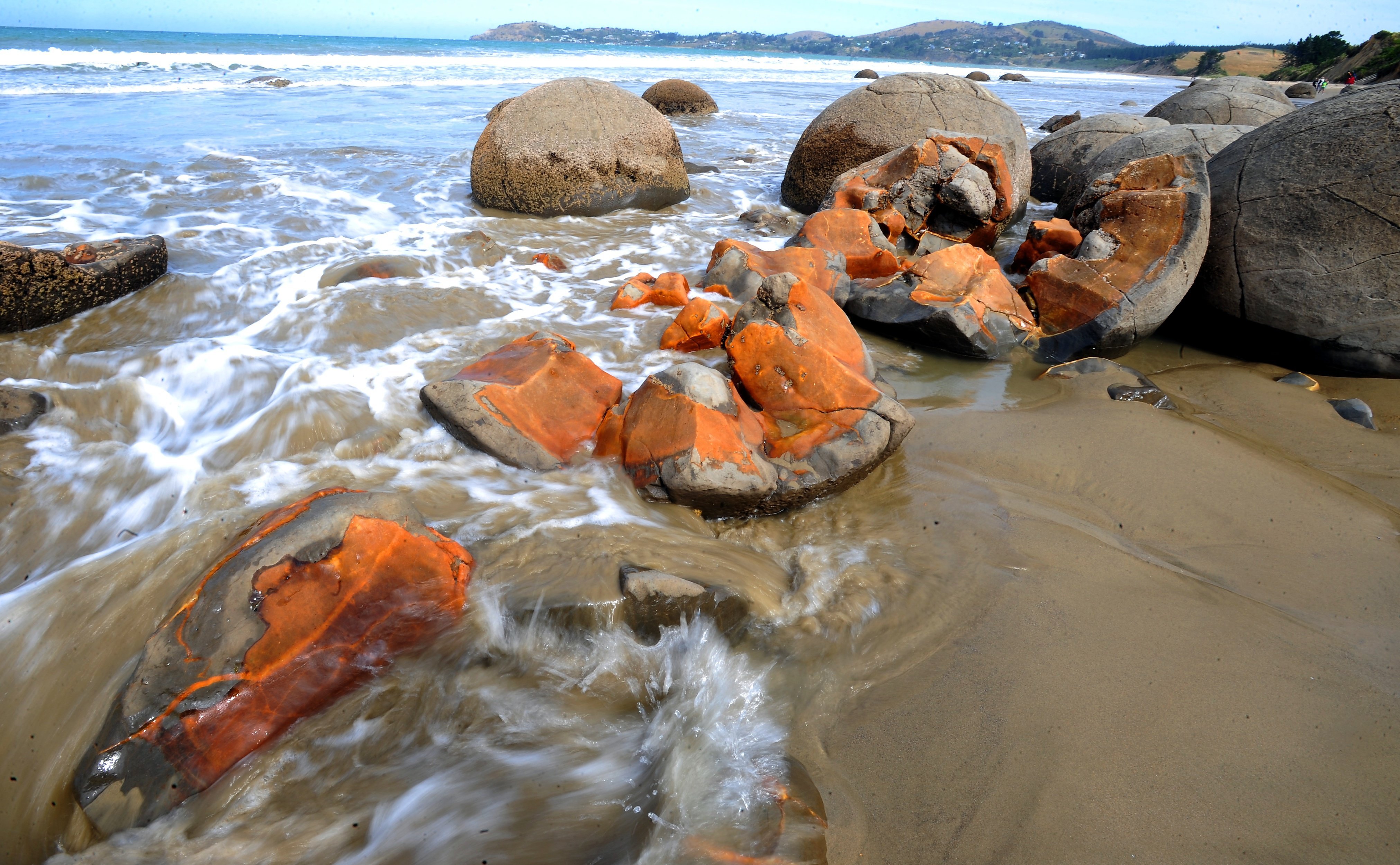 Te Kaihīnaki, permanent reminders of the waka atua Āraiteuru’s epic voyage. Photo: Craig Baxter