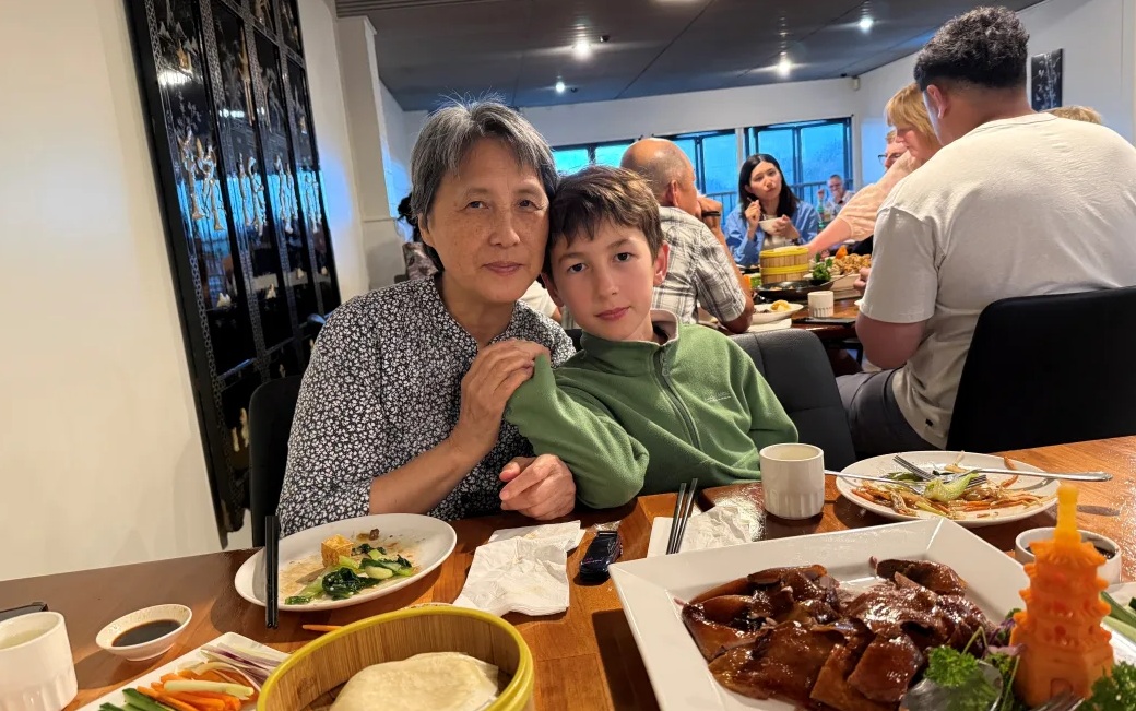 Austen Keith Richardson and his grandmother Yao Fang. Photo: Supplied / Police