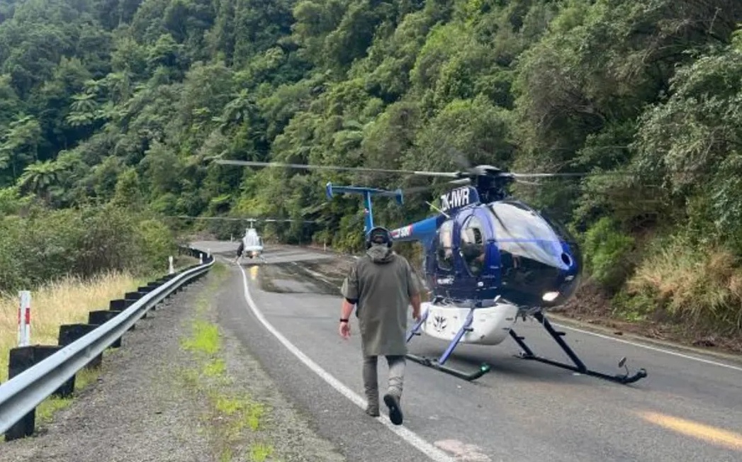 More than 40 people were evacuated after flooding and slips shut State Highway 2 between Matawai...