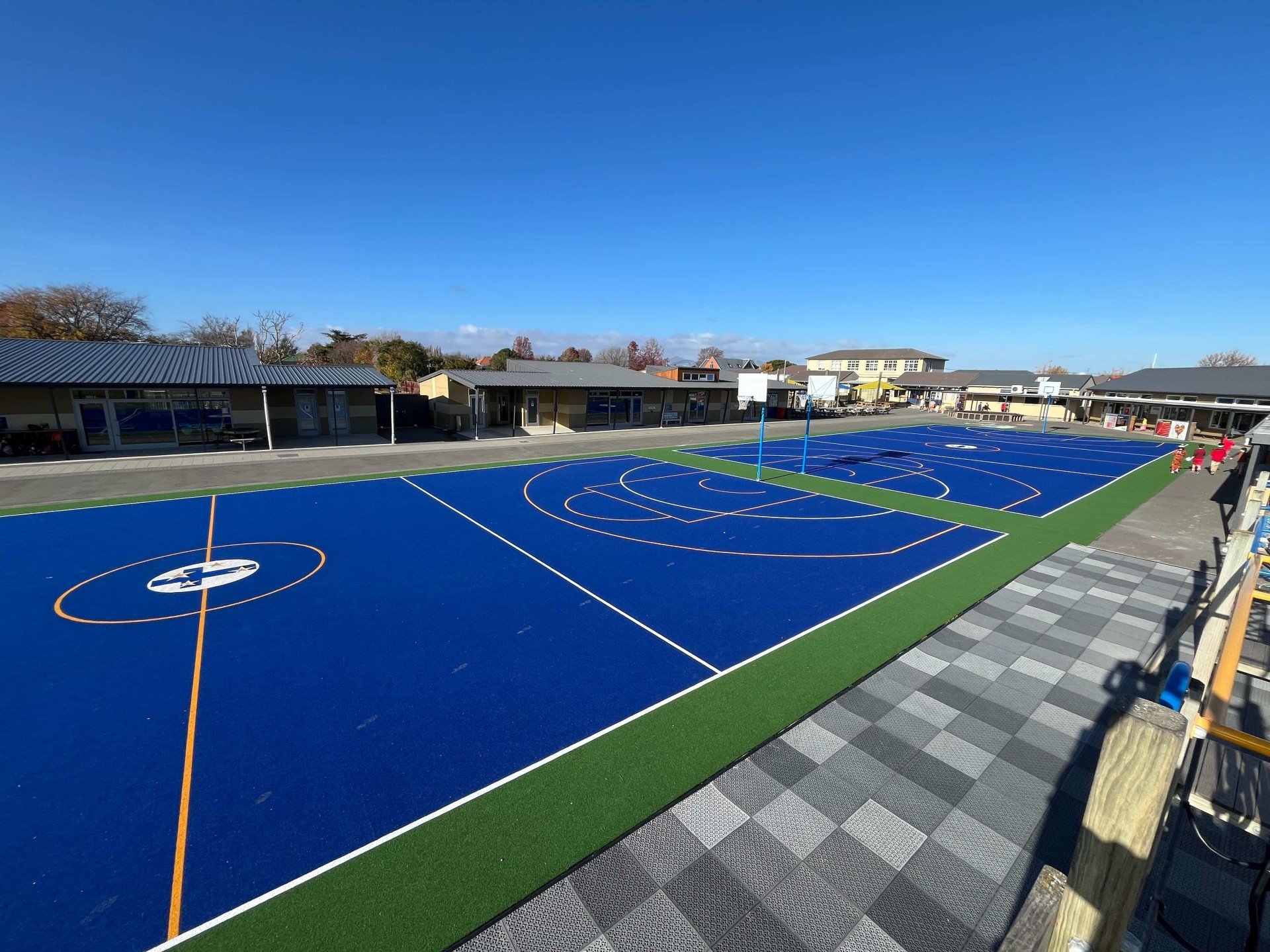 An artist’s impression of a section of the proposed new sports turf at Tokomairiro High School....
