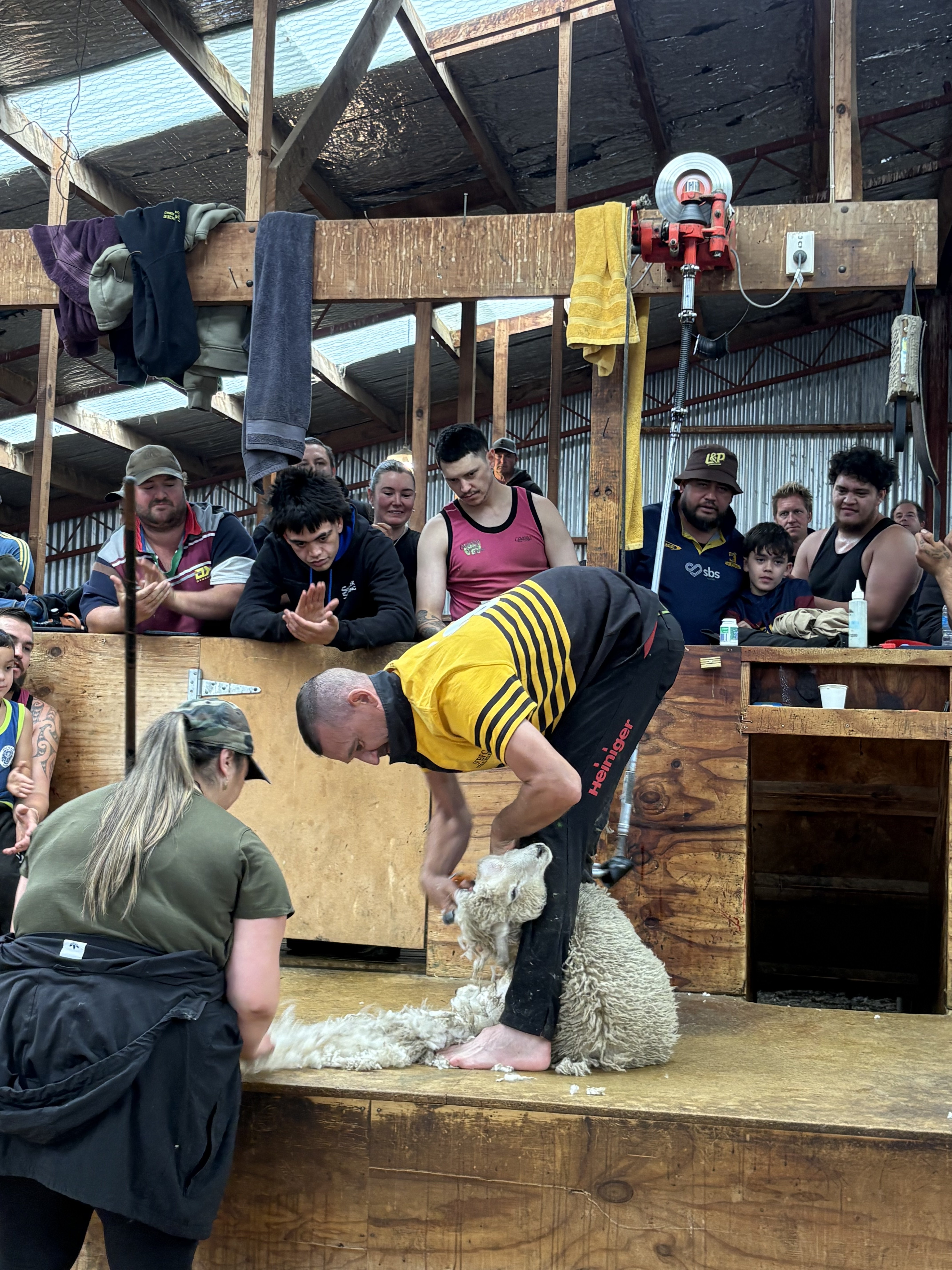Showing his skills Murray Kirk takes a turn on the stand at a 24-hour fundraiser for at the...