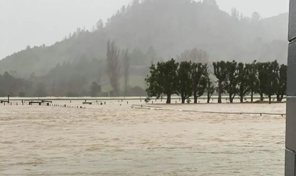Flooding on the Coromandel Peninsula today. Photo: Supplied