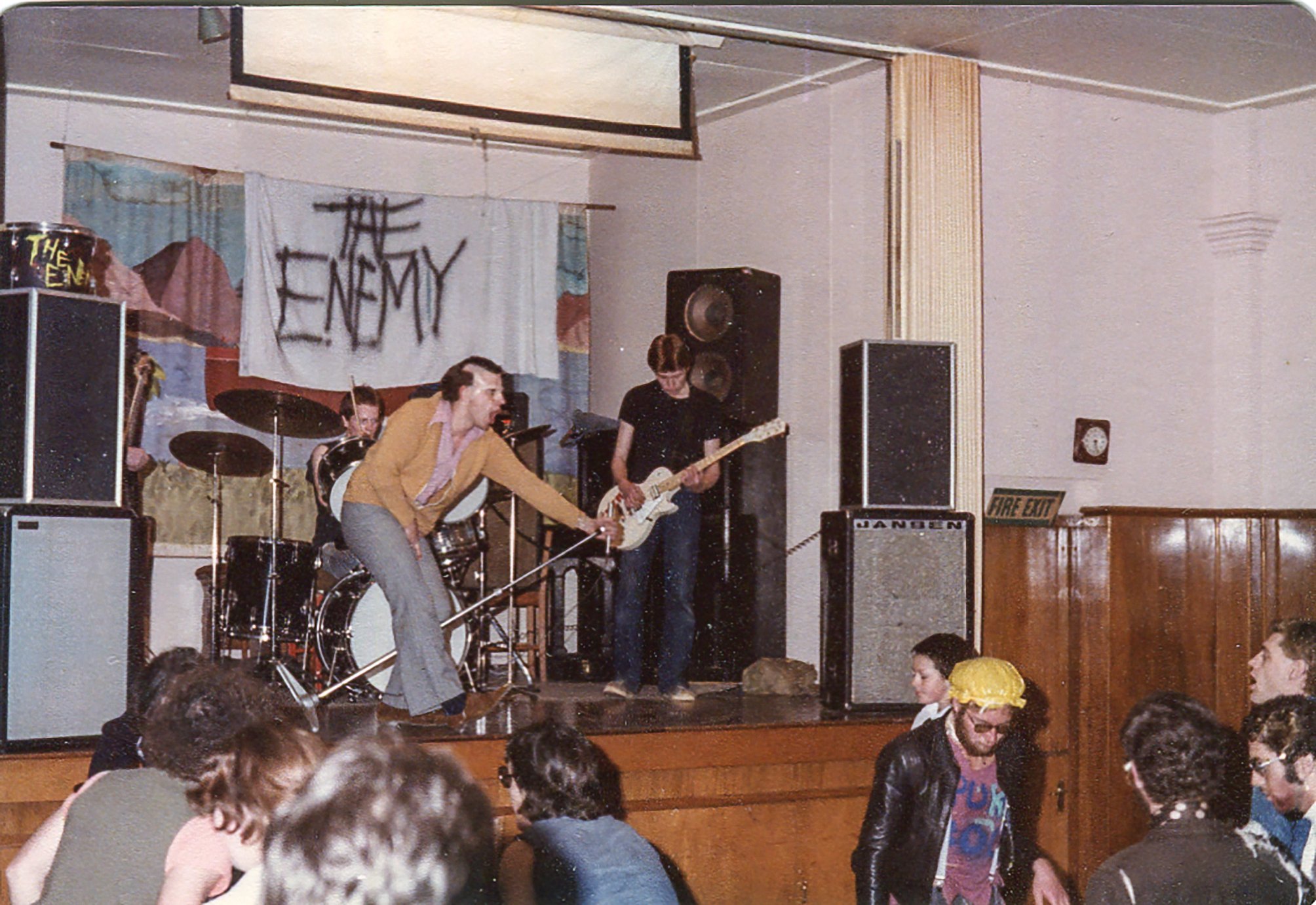 The Enemy perform at Beneficiaries Hall in 1978. Photo: Jeff Batts