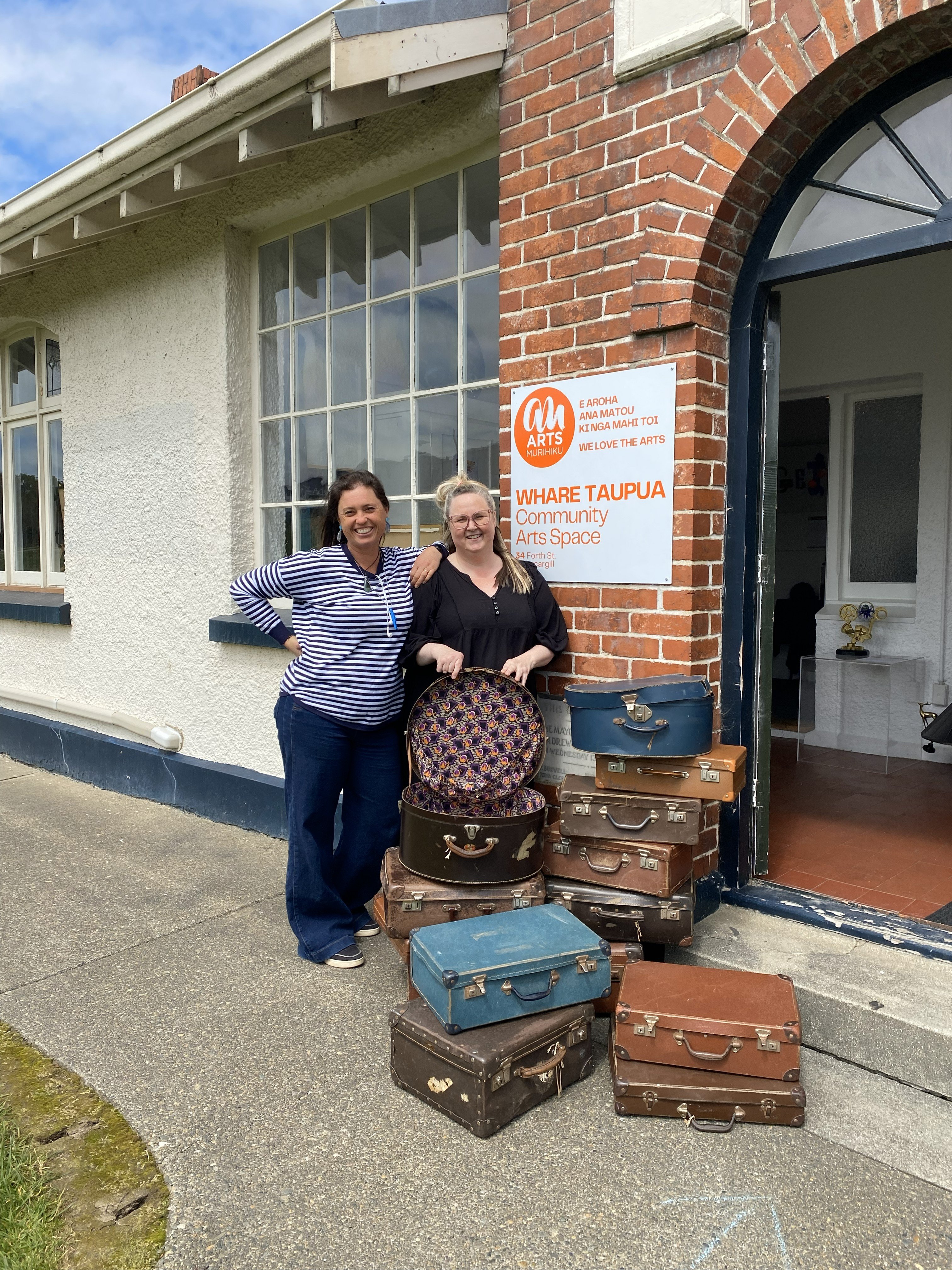 The Wanda Foundation founder Anna van Riel (left) and Arts Murihiku South staff member Belinda...