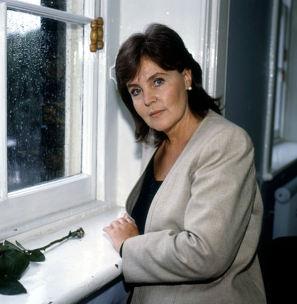 British actress Pauline Collins poses on the set of an episode of Tales of the Unexpected in...