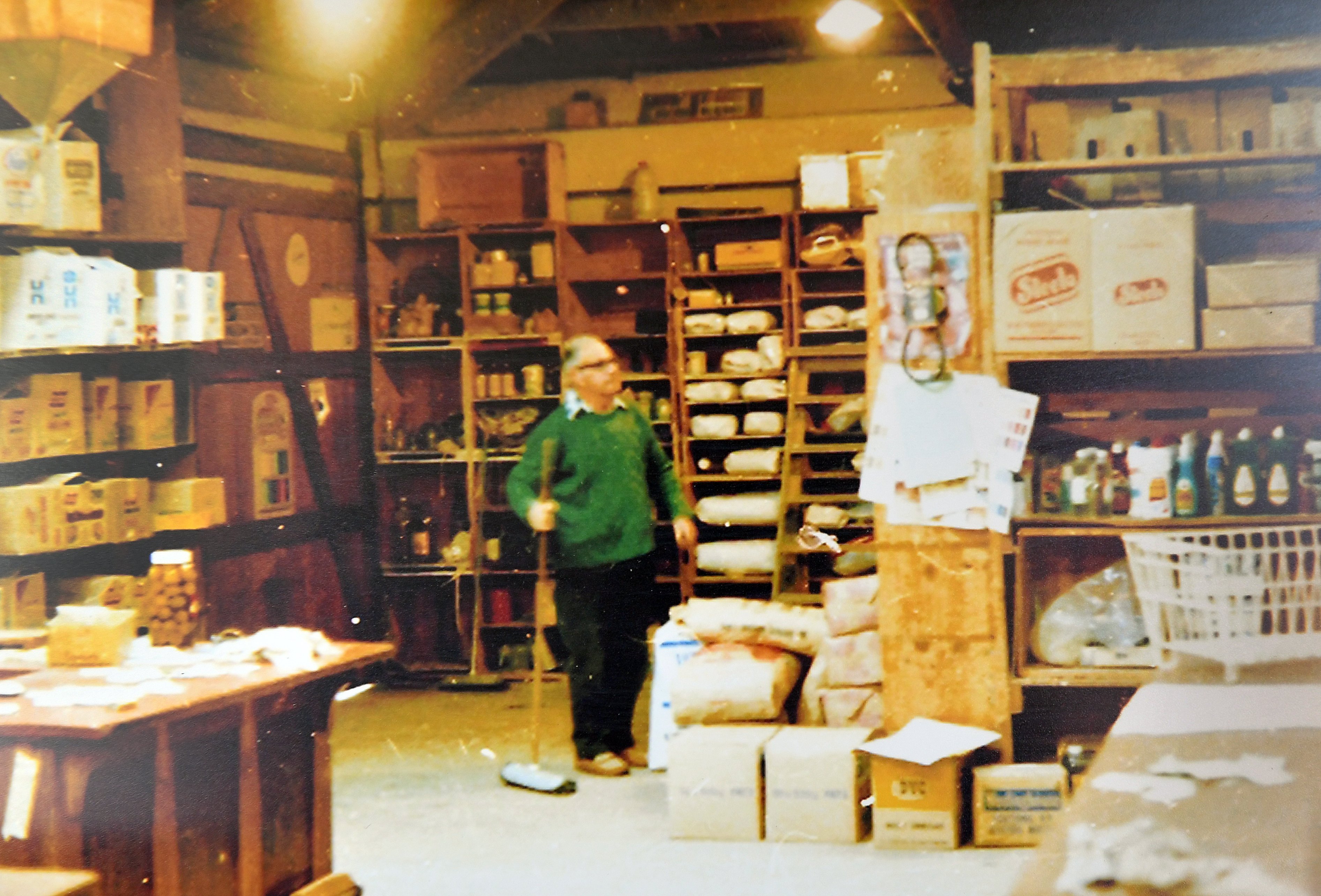 Ivan Faigan in his Millers Flat store. Much of the memorabilia from the store, which had been...