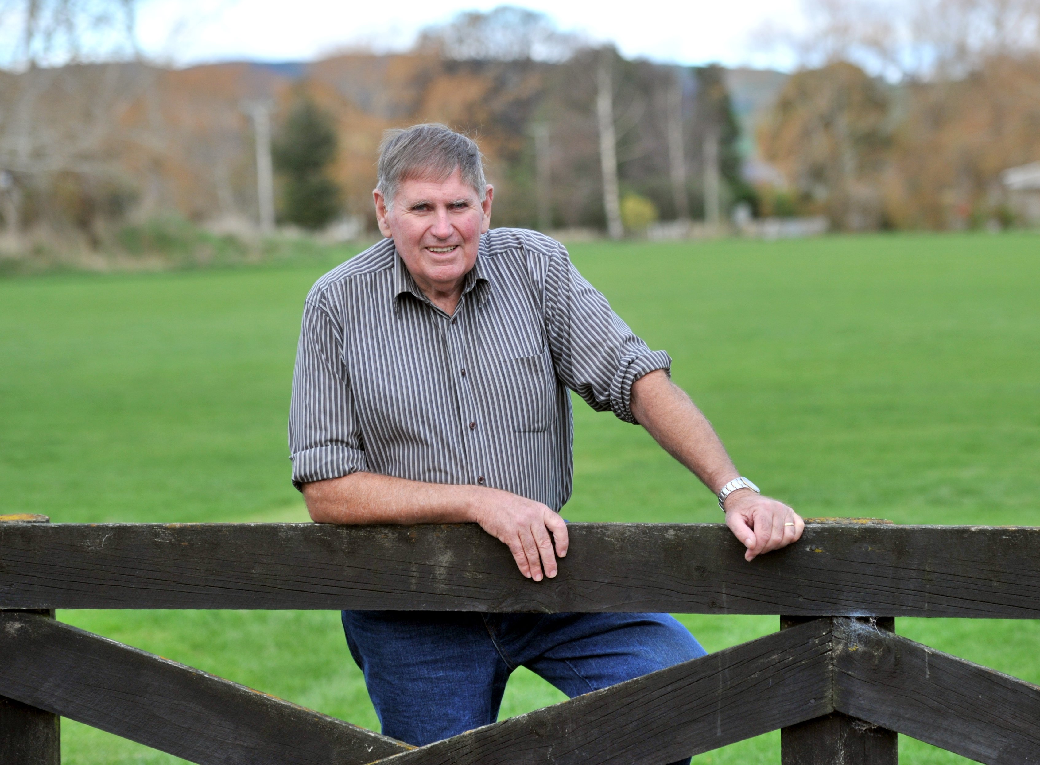 Former Clutha district mayor Juno Hayes at his Milton home, shortly before receiving his ONZM...
