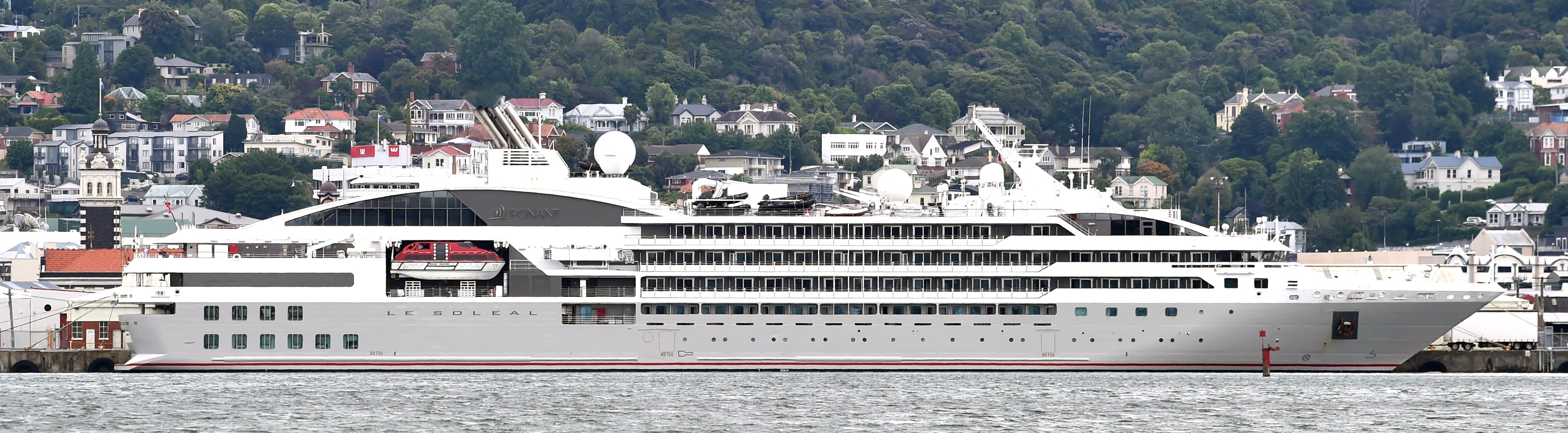 Le Soleal at Fryatt St wharf yesterday.