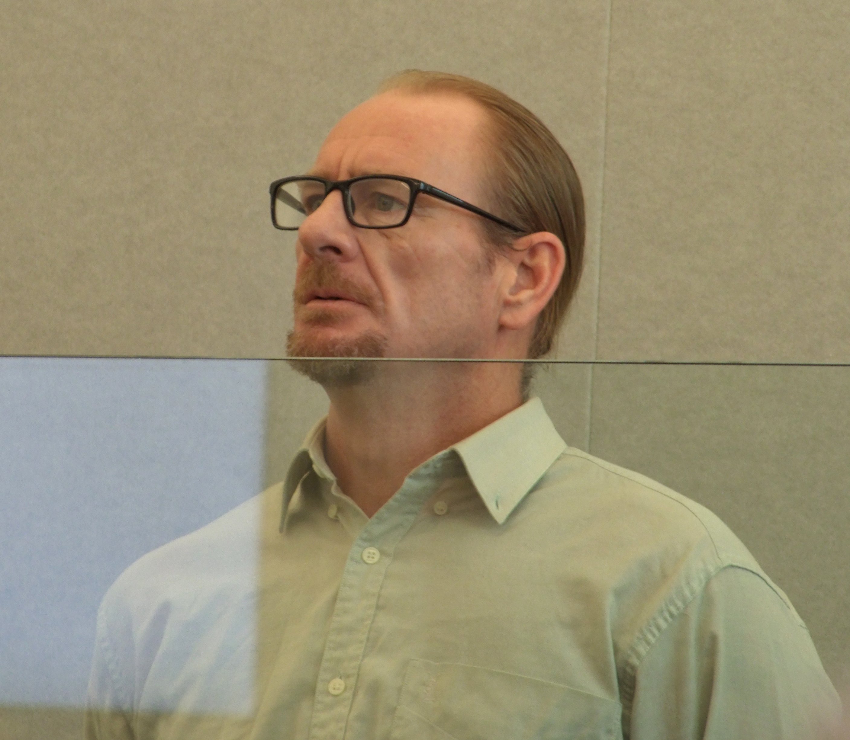 Mark Pine, pictured here in 2020, was jailed yesterday for assaulting his partner and police....