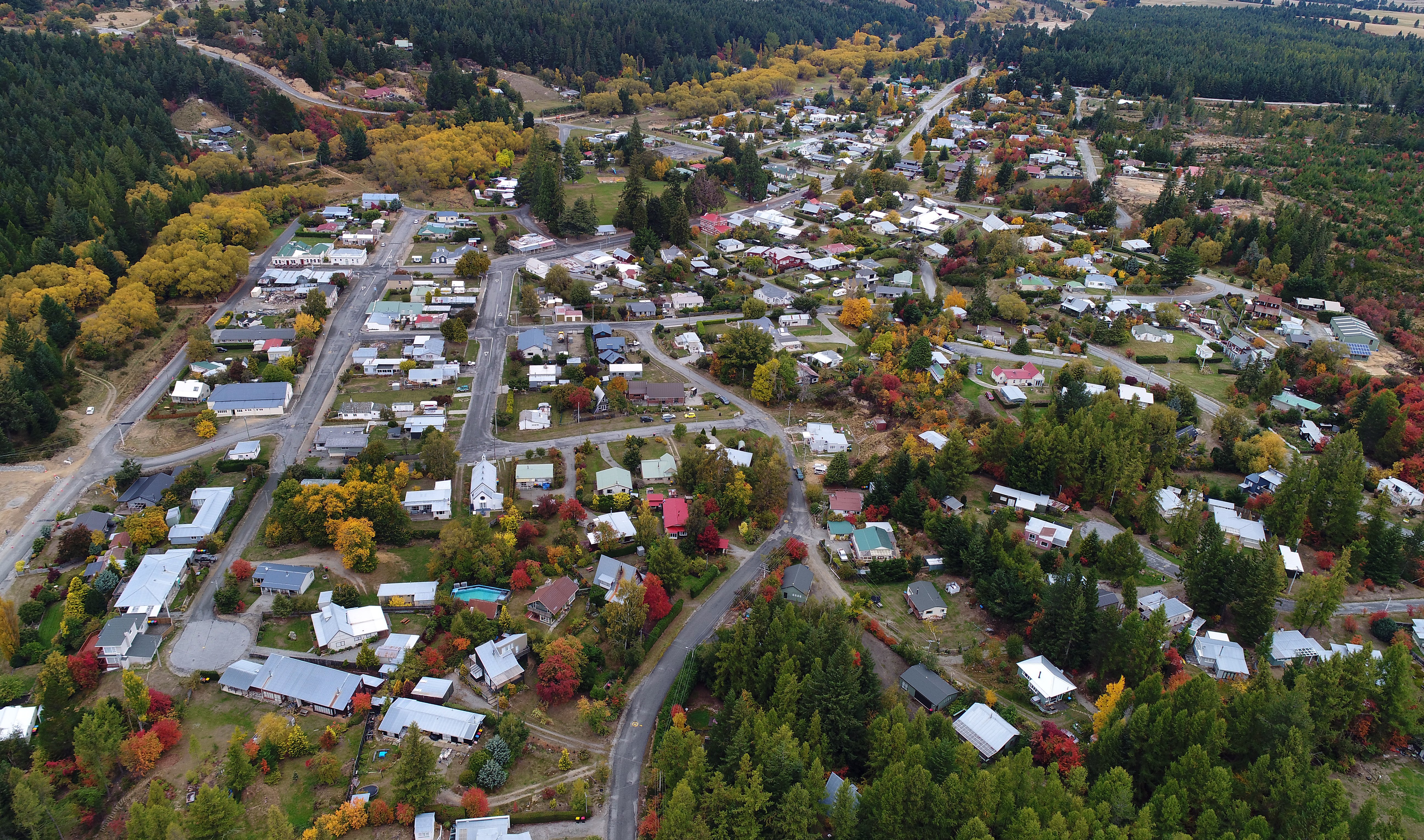 An aerial shot of Naseby. PHOTO: ODT FILES