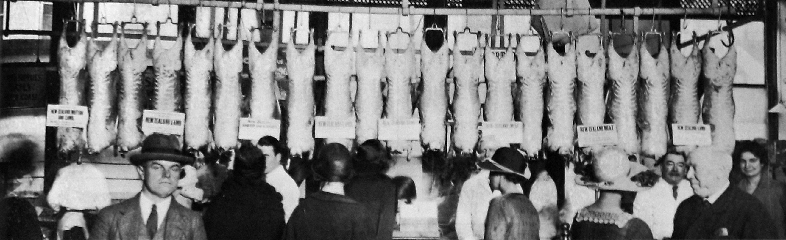 A display of South Otago lamb at Whiteley’s department store, London. Otago Witness, 1.12.1925