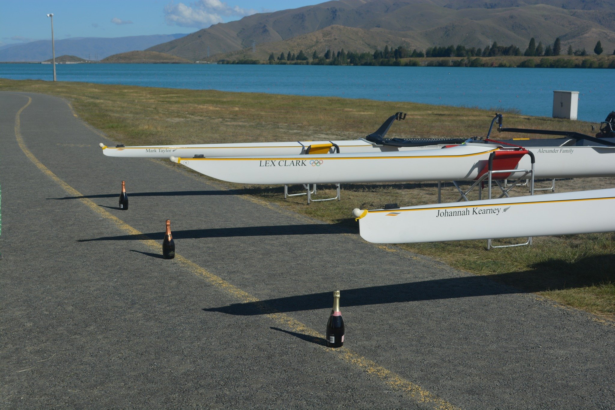 The Oamaru Rowing Club named its three new boats after former rowers of the club, Jo Kearney,...