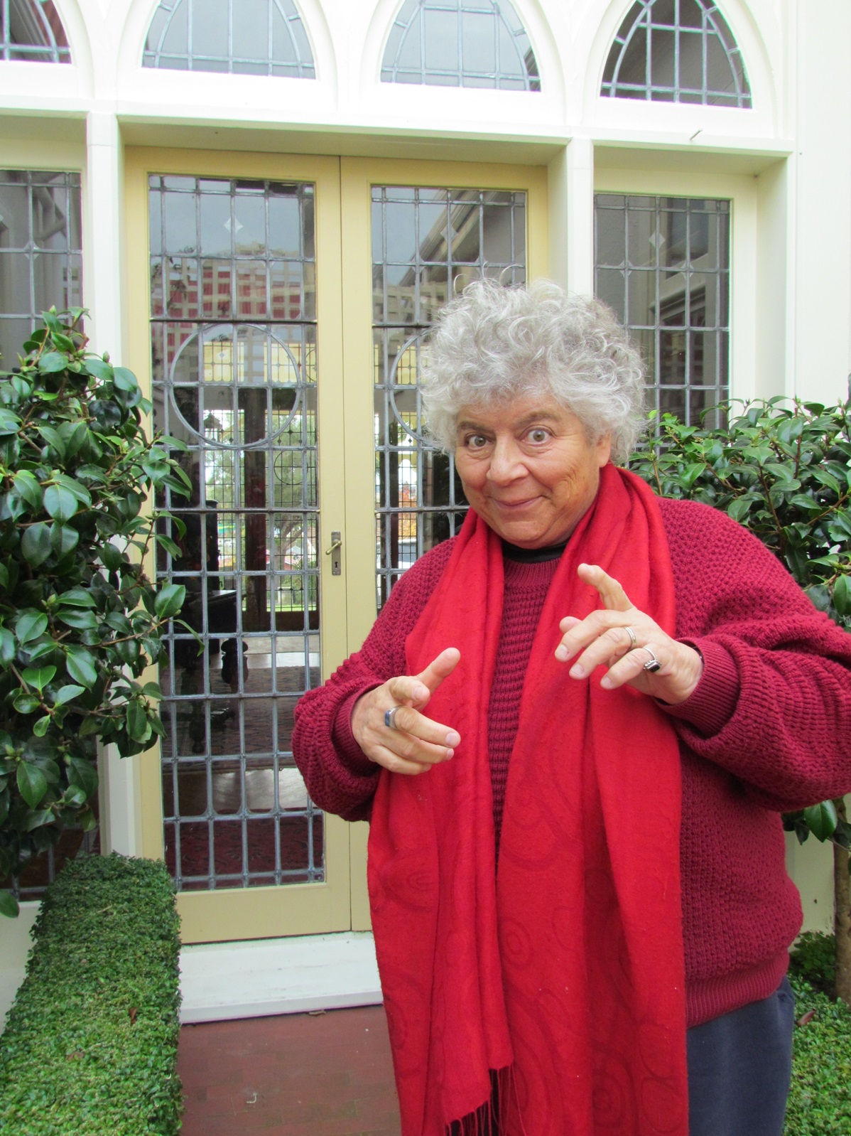 British actor Miriam Margolyes, hamming it up during time spent at the lodge. Photo: Allied Media...