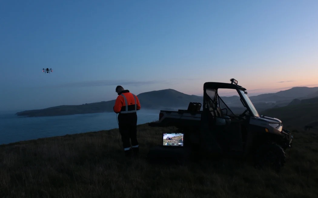 Thermal drones are used to help find remaining possums where densities are low. Photo: Supplied...