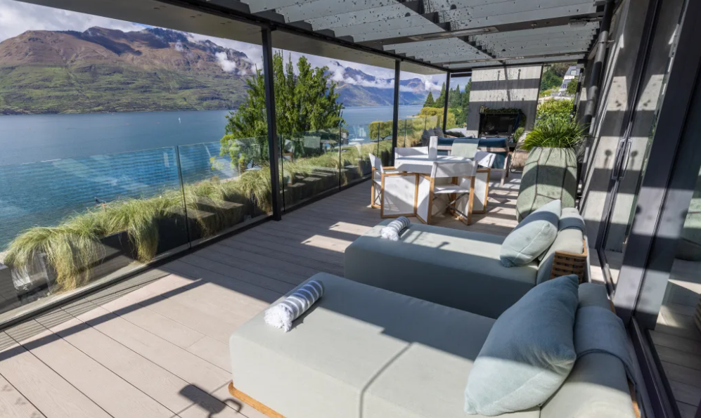 No expense has been spared for this luxury accommodation in Queenstown. Photo: RNZ 