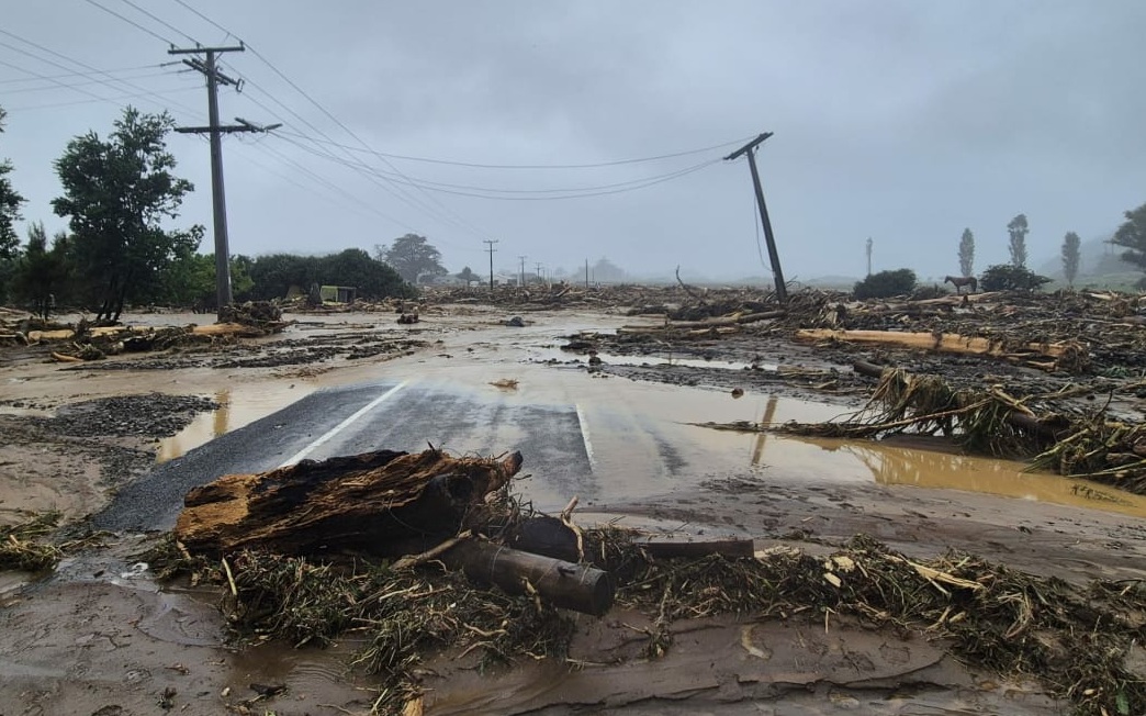 Damaging storms hit the upper North Island this week. Photo: Supplied via RNZ