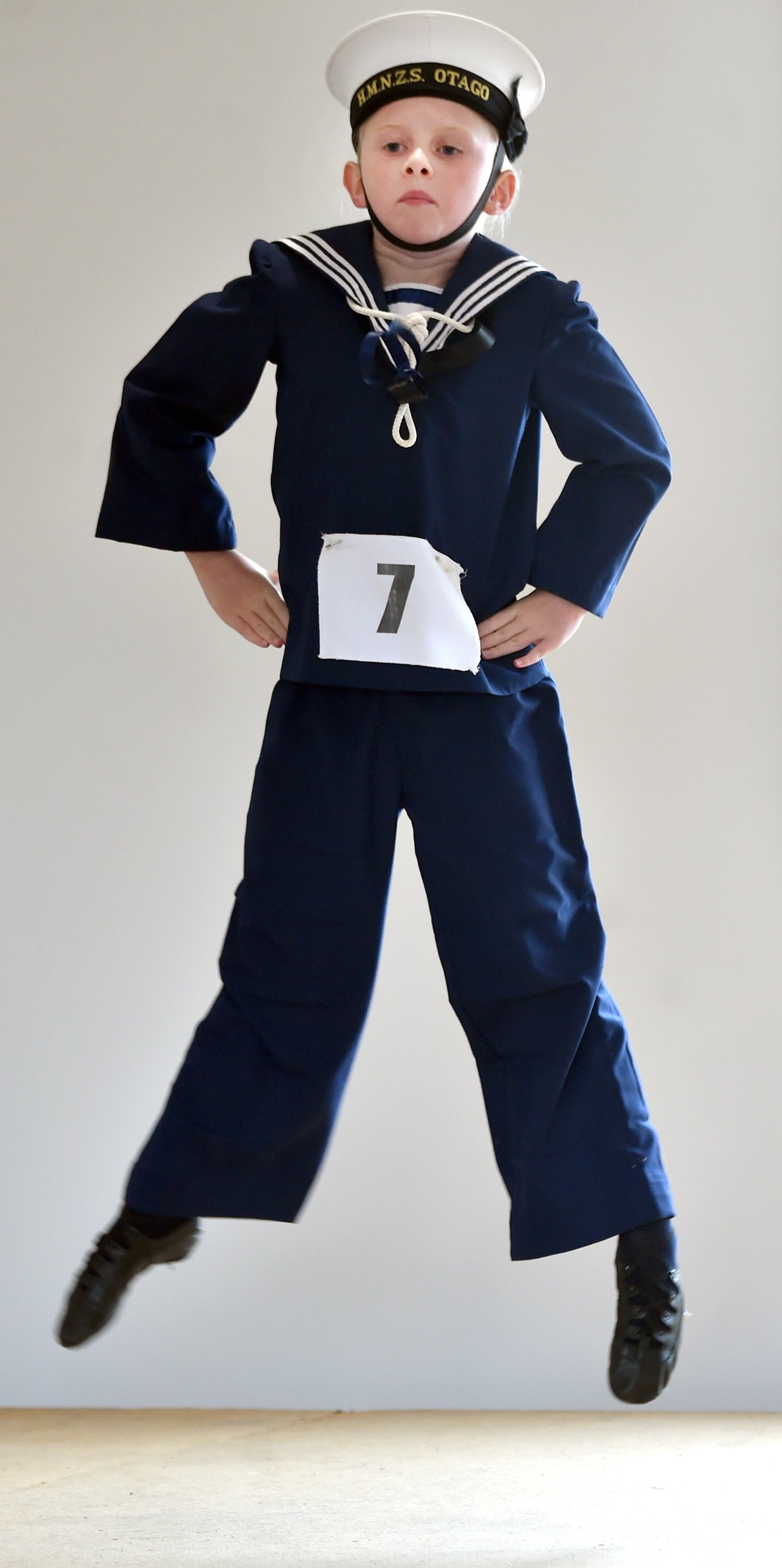 Florence Harris, 8, of Hindon, in the sailor horn pipe dance competition.