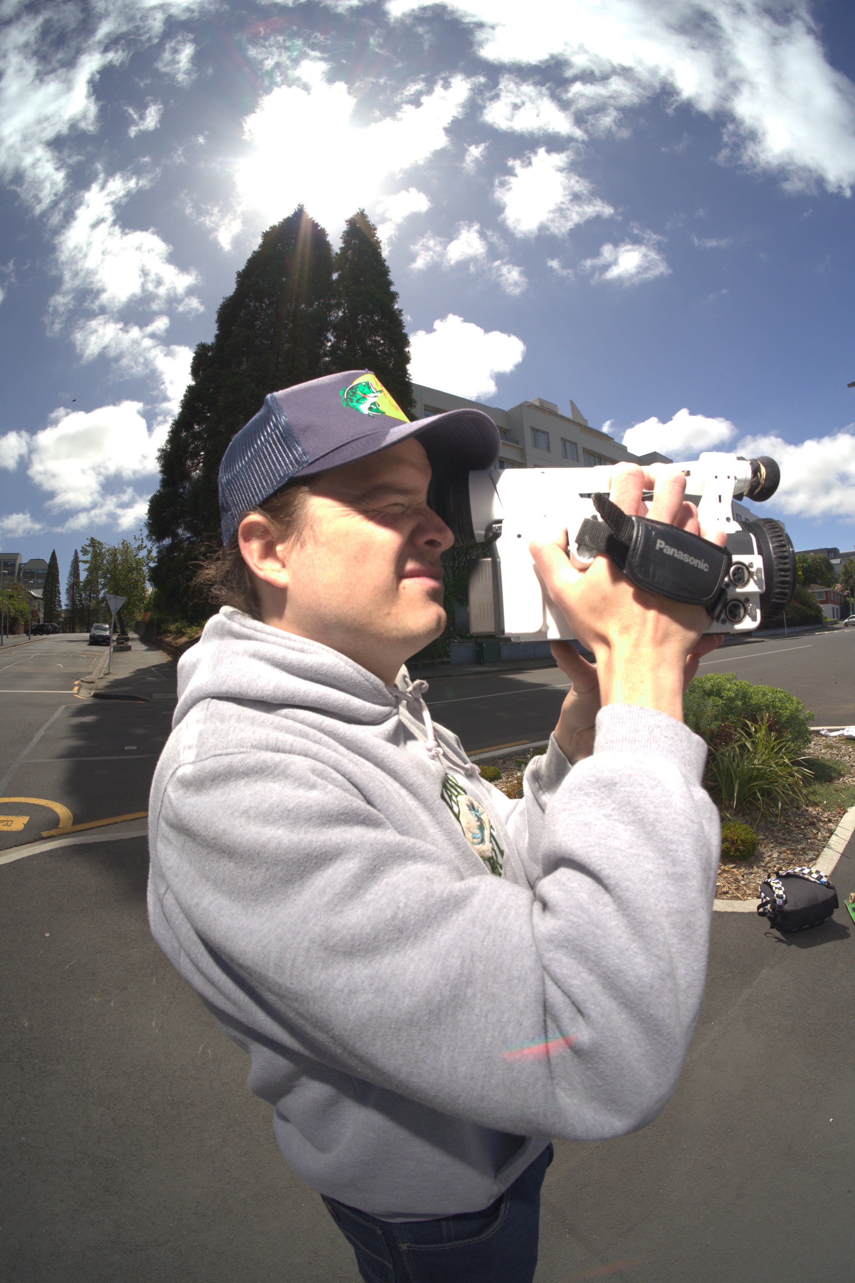 Chilton Phillips with his Panasonic HMC.