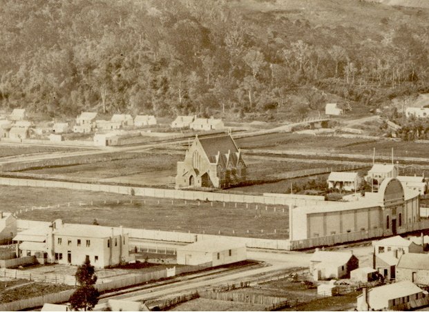 A historic image of All Saints’ Church, taken in 1867, shows the church standing proud in the...