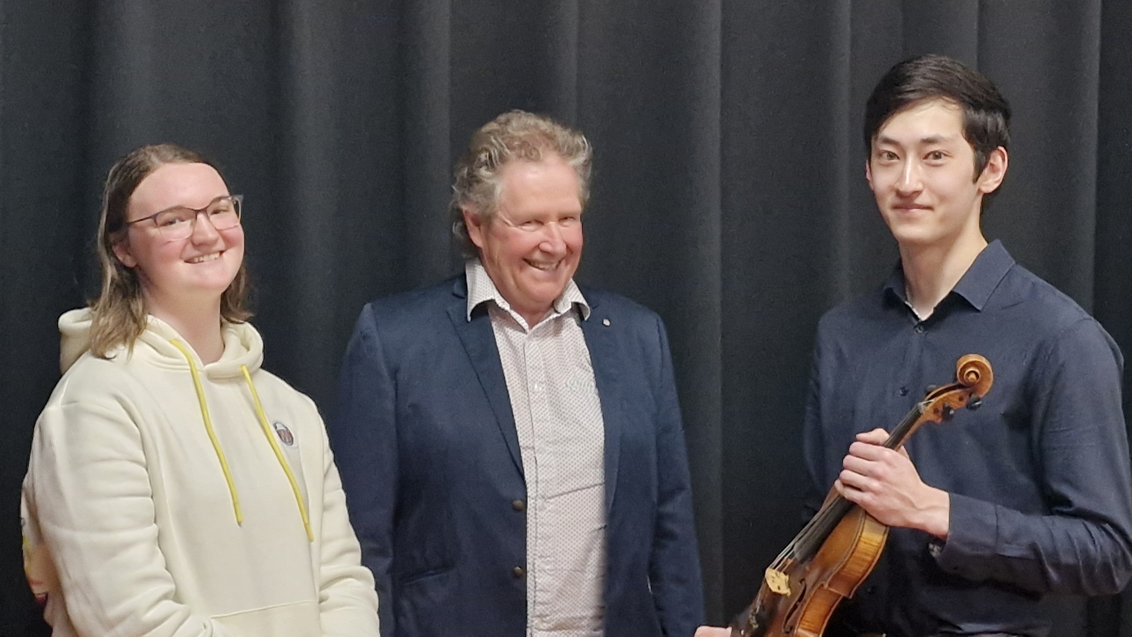 Steve Gillies (centre), son of former Dunedin Symphony Orchestra player Duncan Gillies, joins DSO...