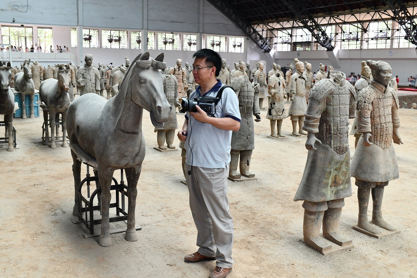 Photographer Steve Zhao has been able to get up really close to take images of each terracotta...