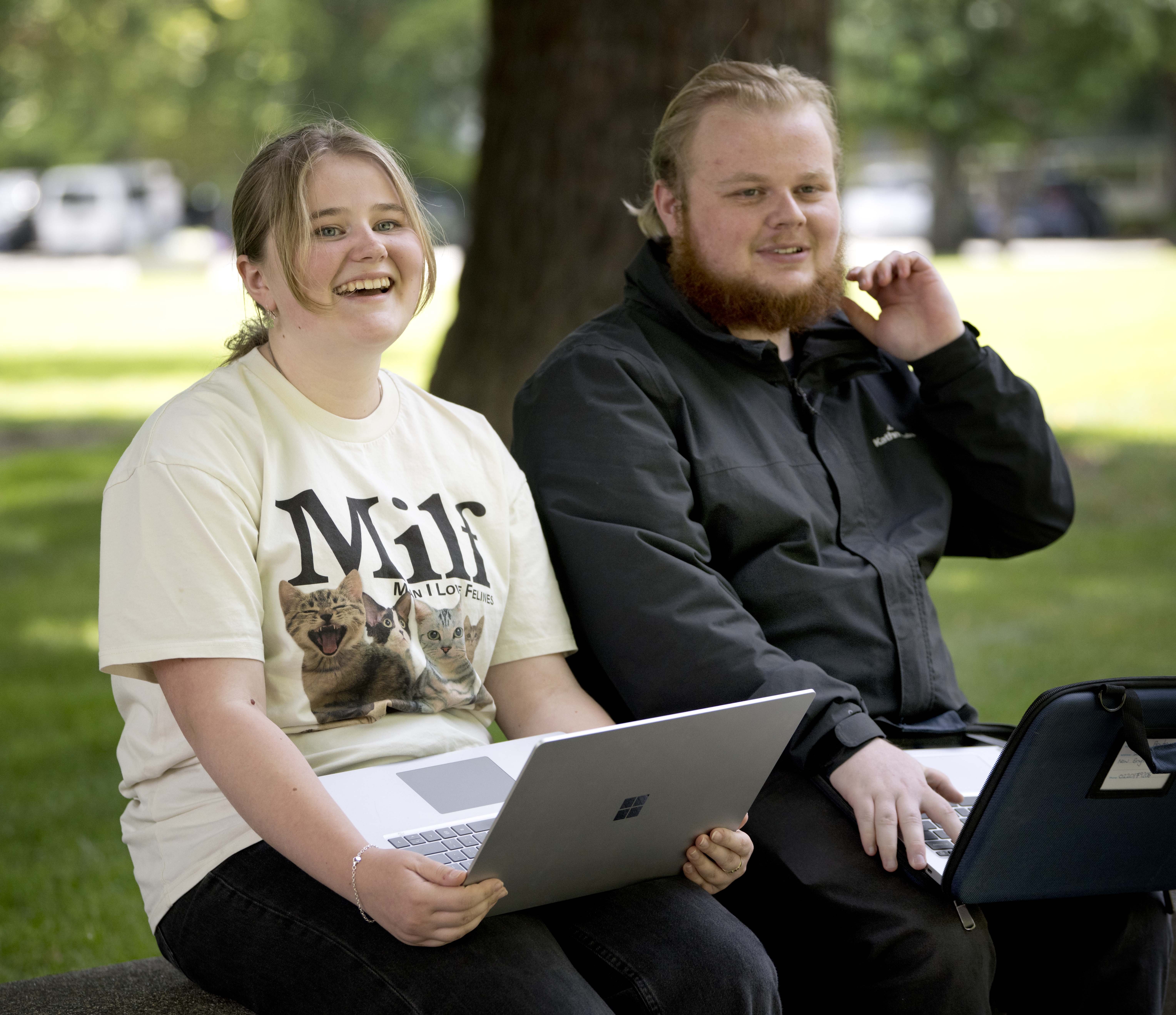 University of Otago Summer School students Caitlin Proctor, 21, and Thomas Boyte, 19, make the...