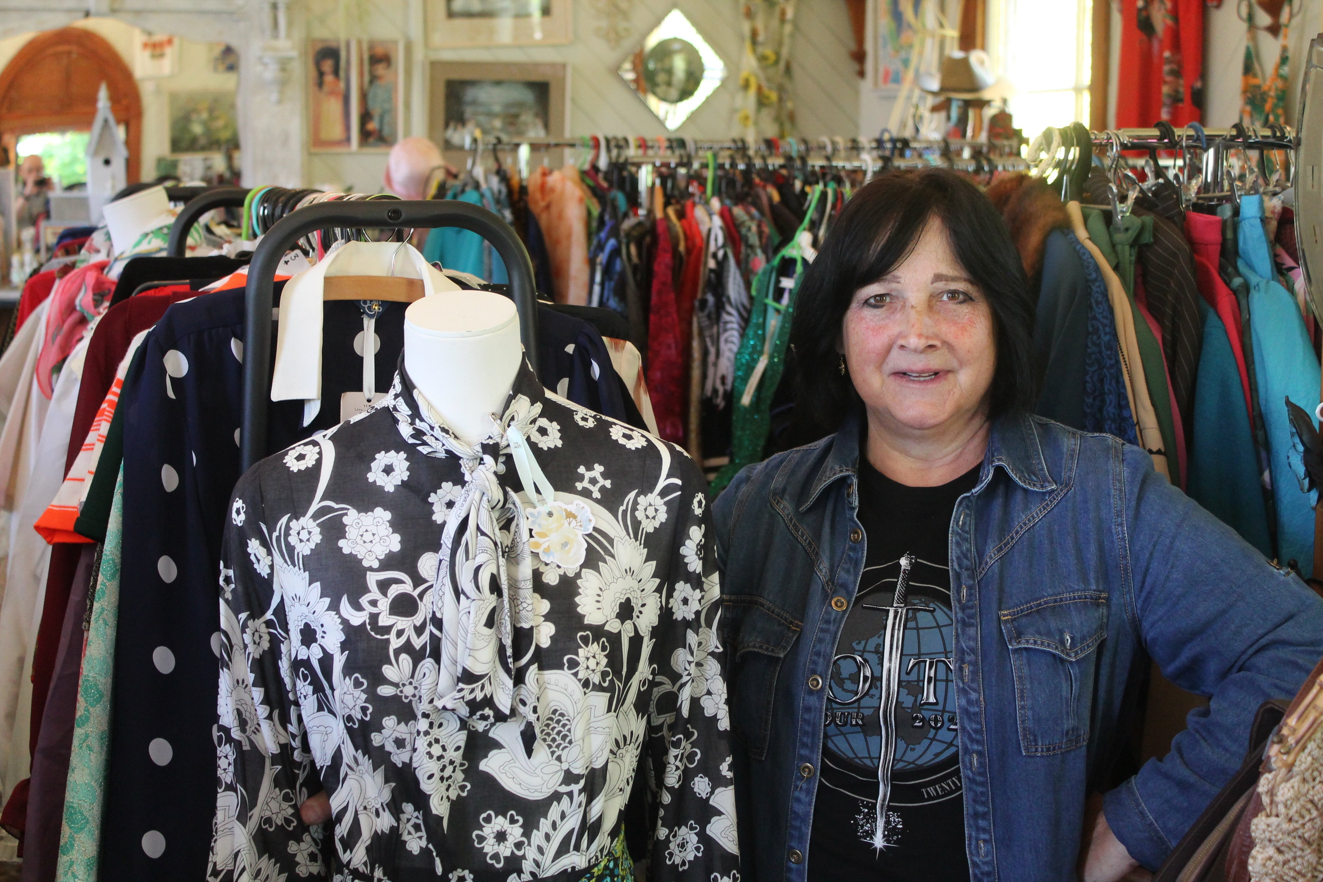 Hawthorn Den owner and vintage fashion connoisseur Jan Wards beside one of the jewels of her...
