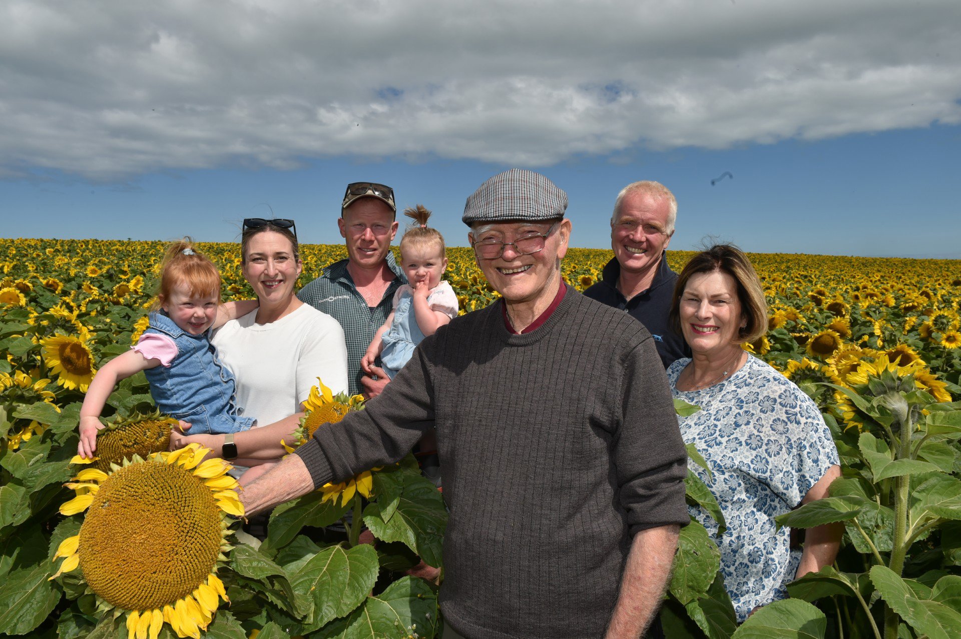 Four generations of the Mitchell family, (from left) Margo, 3, Briar, Henry, Harriet, 1, Ross,...