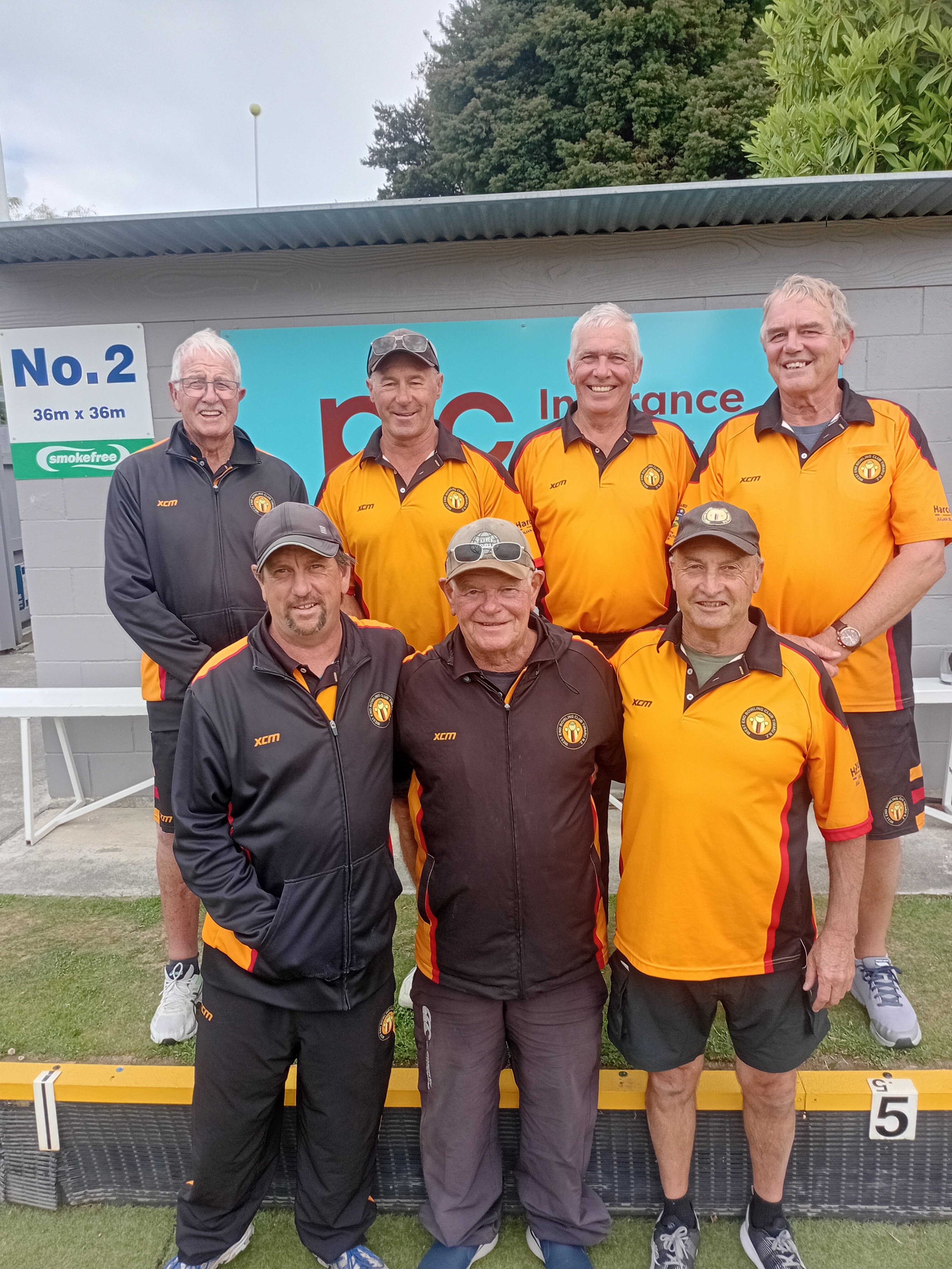 The West End team to take the Bristol Cup were (back row, from left) Garry Ford, Nigel Mobberley,...