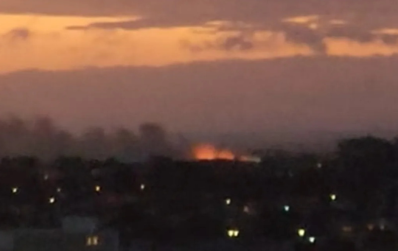 The fire near the Whanganui suburb of Castlecliff could be seen across several suburbs late on...