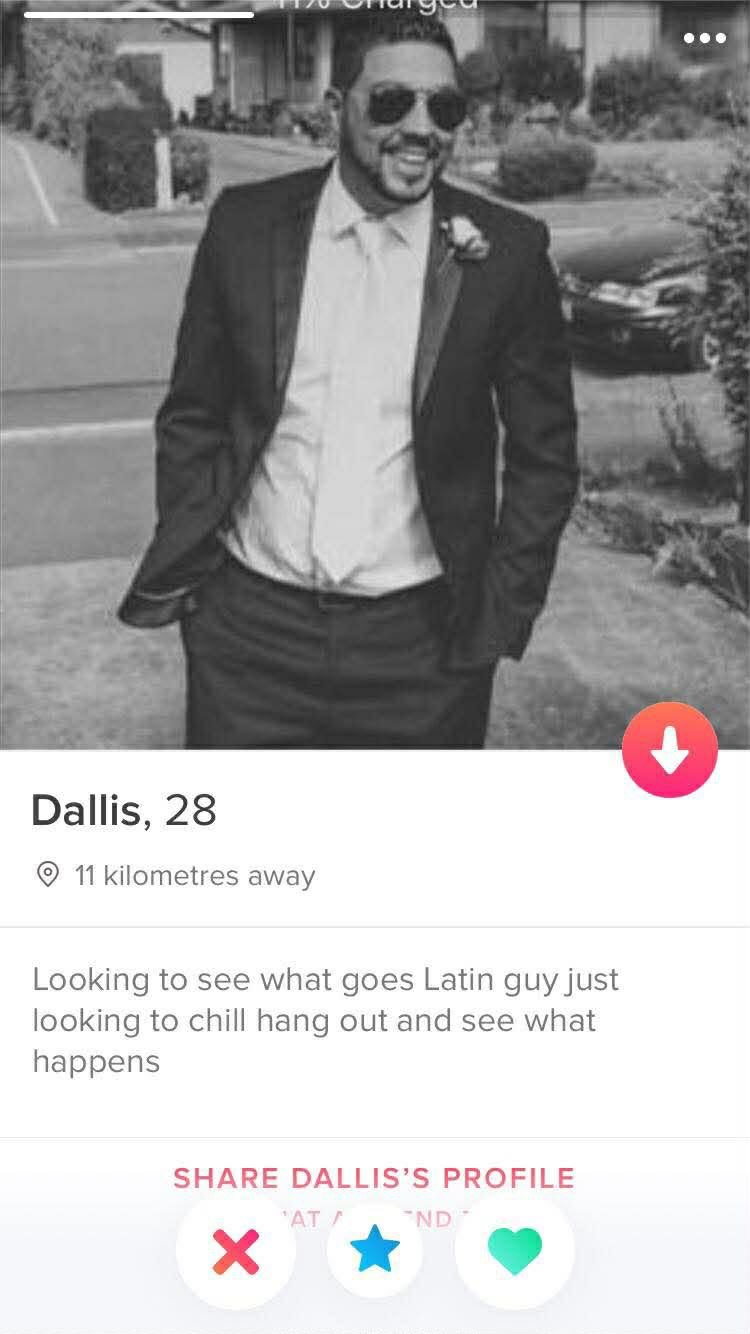 Dalliston Dias used his wedding photo on his Tinder profile. Photo: supplied