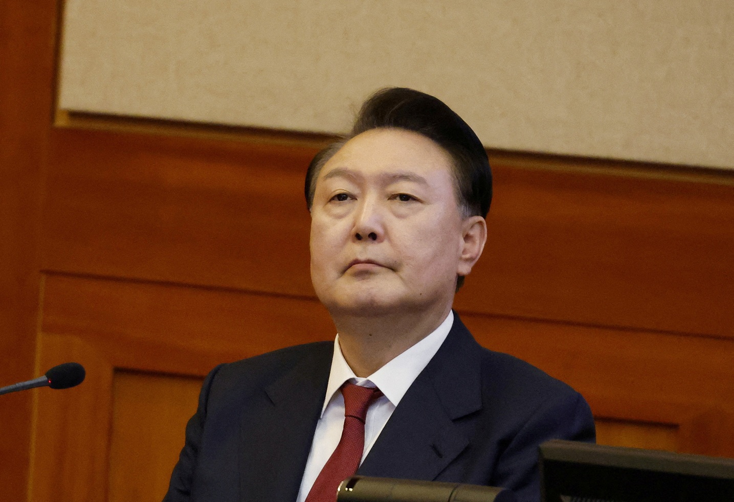 President Yoon Suk Yeol attends the fourth hearing of his impeachment trial over his imposition...