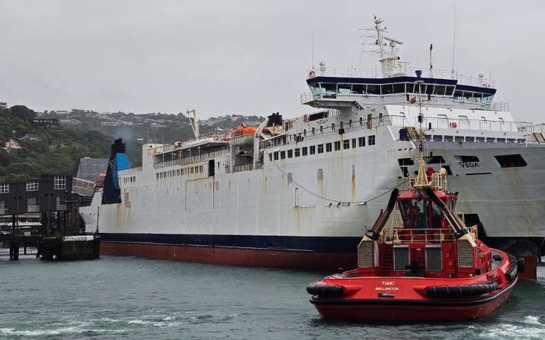 The Aratere ferry has been renamed Vega and sold to India - yet it remains in New Zealand waters....