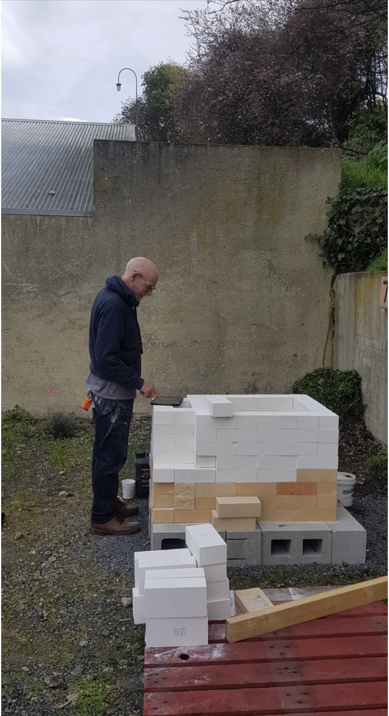 Dunedin-based artist Peter Hawkesby works at the Daizylure clay clinic. Photo: supplied