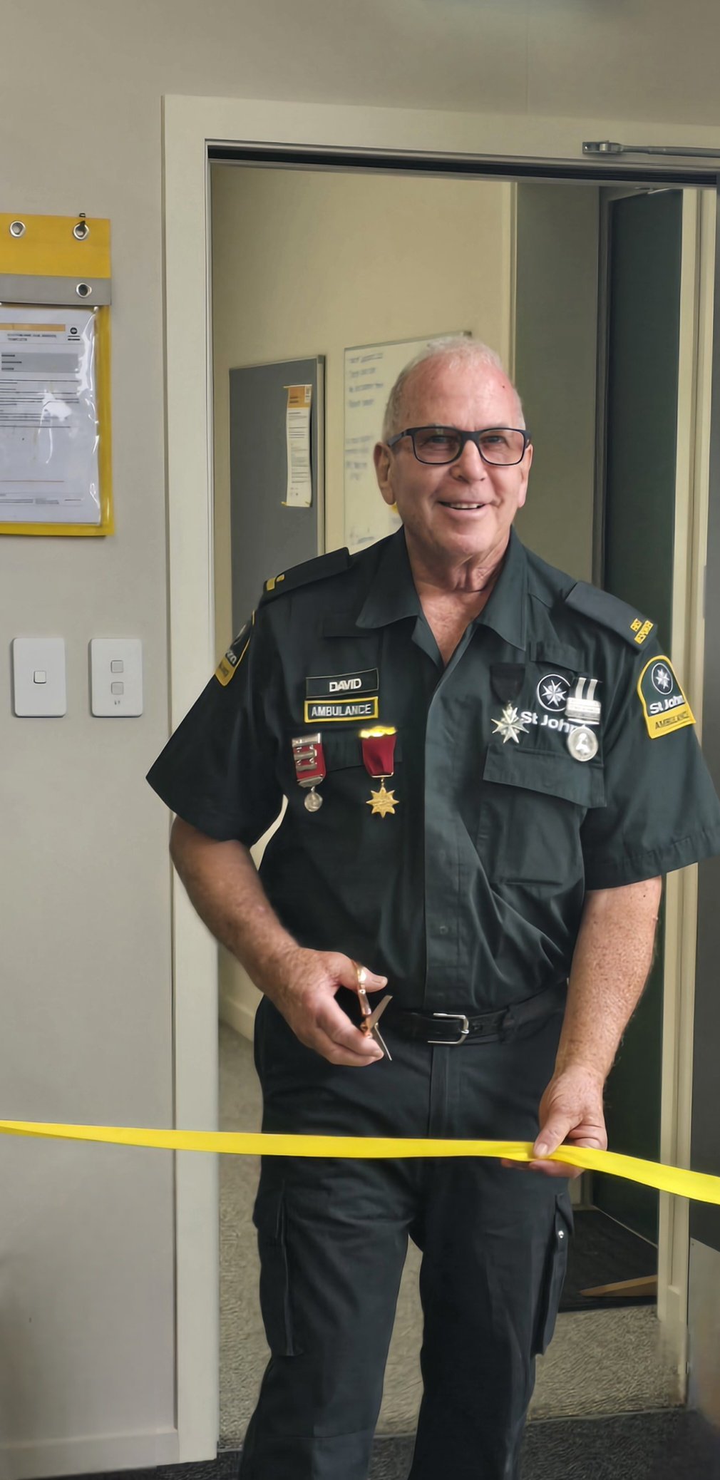 Station manager Dave Hurley cuts the ribbon. Photos: supplied