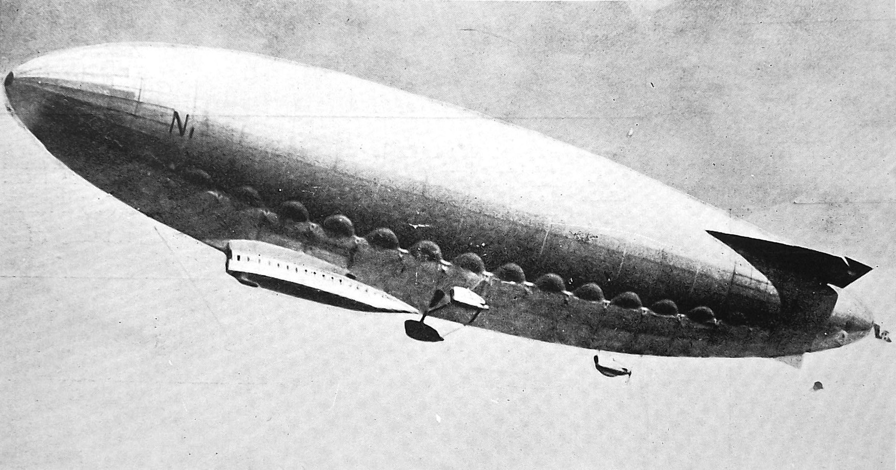 The Italian dirigible Norge, also called N.1,  in which polar explorer Roald Amundsen is to...