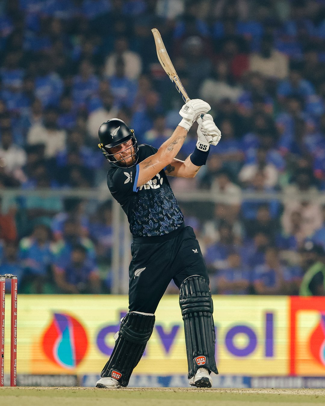 Black Caps batter Finn Allen scores a half-century against India in the fifth and final T20...