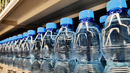Bottled water has been flying off supermarket shelves. Photo: Getty Images 