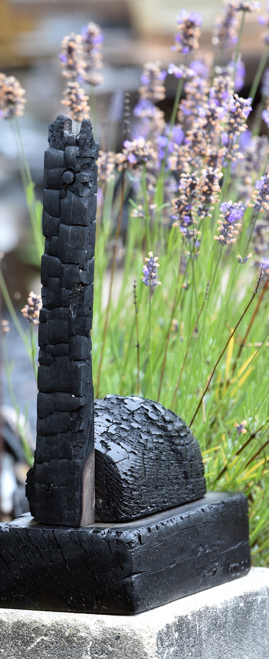 What remained of a wedding gift Moira Crossman sculpture. Photo: Peter McIntosh