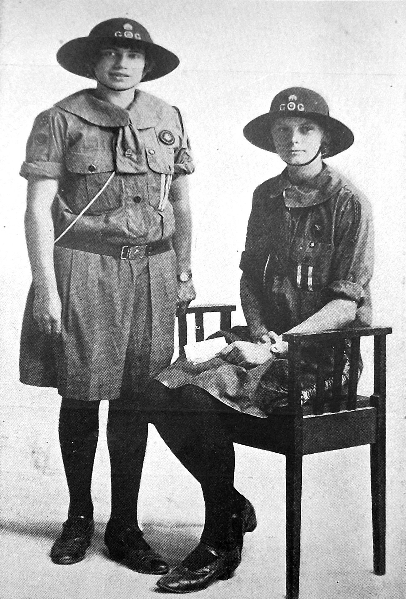 Nelson girl guides, Jean Sanders (left) and Jean Jones, were awarded silver medals for saving a...