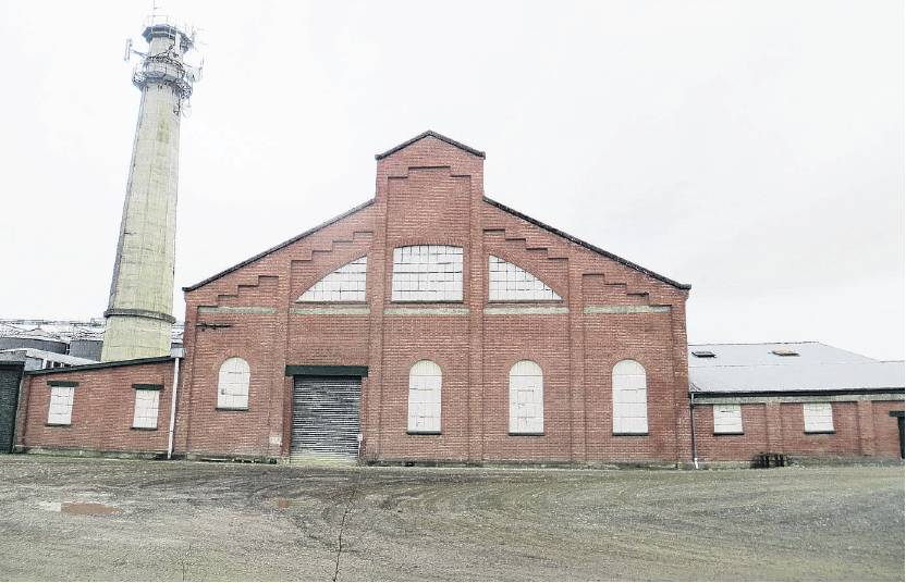 The former Ashburton Glassworks with its 38.4m chimney. PHOTO: FILE