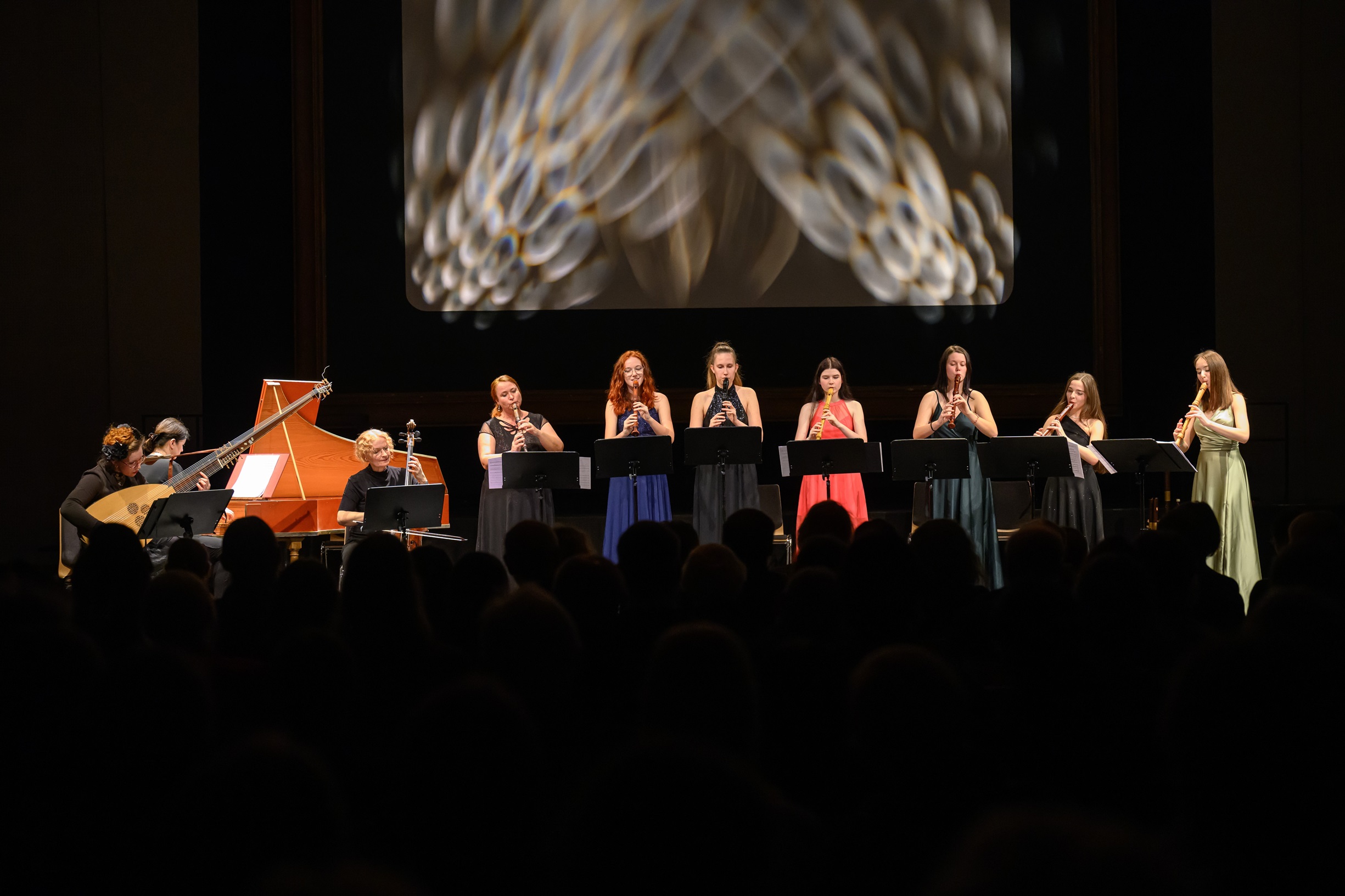 Brana (fourth from left) is a leading promoter of the recorder as a serious instrument.