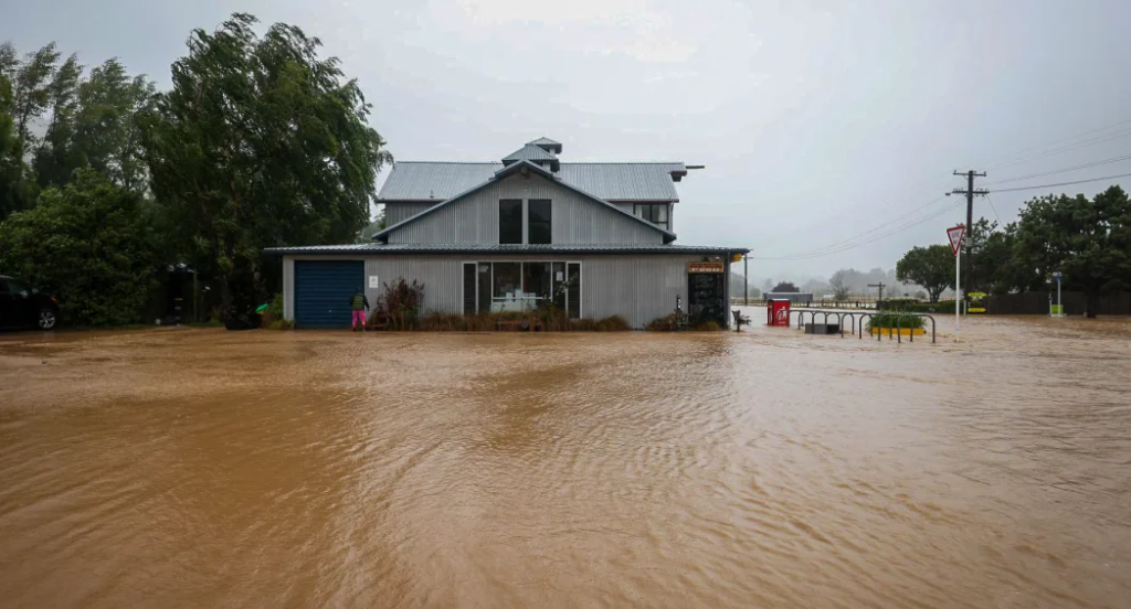 Little River was flooded earlier this month and May last year. Photo: RNZ